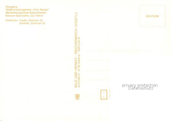 Schwerin Mecklenburg Orangerie FDGB Erholungsheim Fritz Reut – Bild 2