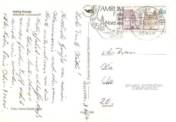 Hallig Hooge Mitteltritt Lorenzwarft – Bild 2