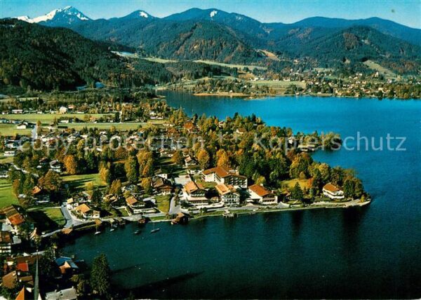 Rottach-Egern Fliegeraufnahme mit Seehotel Überfahrt