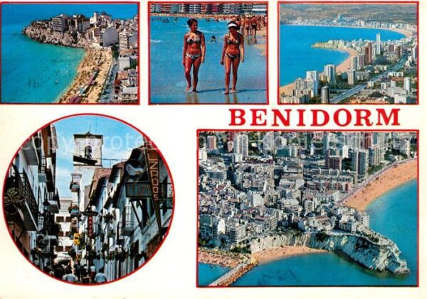 Benidorm Strandpartien Ortsmotive Fliegeraufnahm
