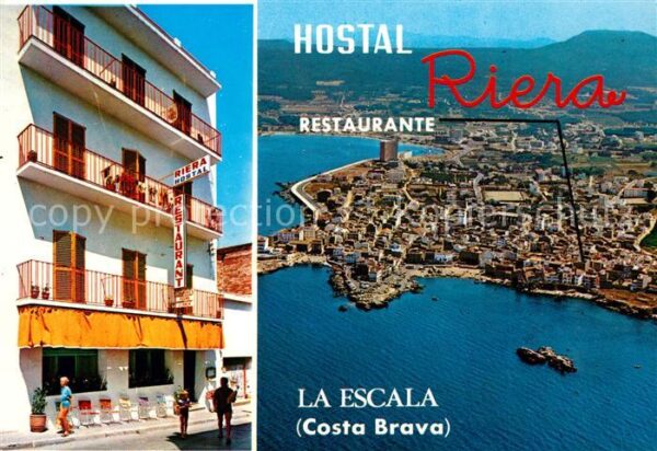 La Escala Costa Brava Hostal Restaurante Riera Fliegeraufnahm