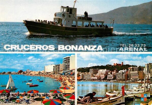 Arenal Mallorca Cruceros Bonanza Strand Hafen Fischerbo