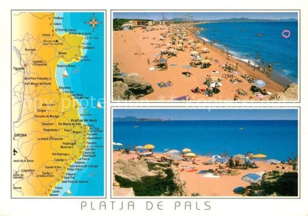 Platja de Pals Platja Strand Landkarte Küste