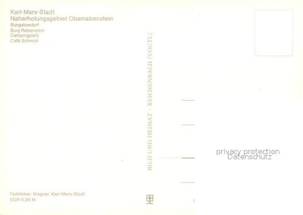 Karl-Marx-Stadt Naherholungsgebiet Oberrabenstein Bunga – Bild 2