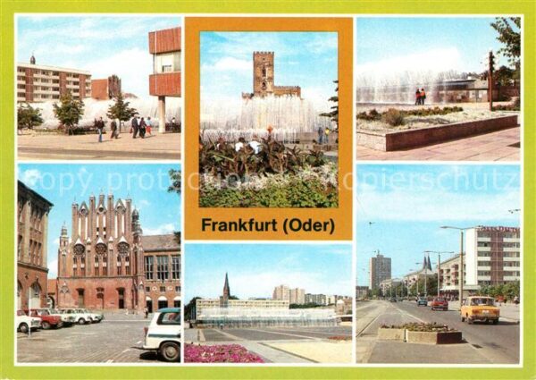 Frankfurt Oder Karl Marx Strasse Wasserspiele Rathaus