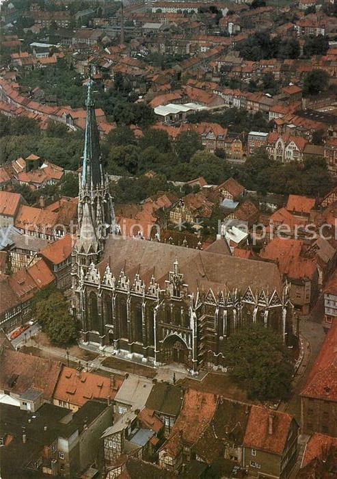 Muehlhausen Thueringen Fliegeraufnahme Pfarrkirche St Marien