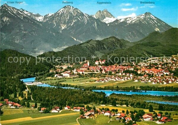 Fuessen Allgaeu Fliegeraufnahme Schwangauer Horn Breite
