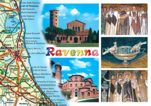 Ravenna Italia Mosaik Landkarte