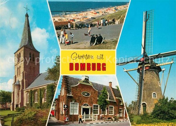 Domburg Windmühle Kerk Strand