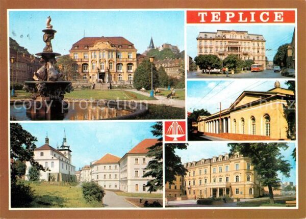 Teplice Brunnen Stadtansichten
