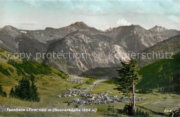 Tannheim Tirol Panorama Blick zum Neunerköpfle