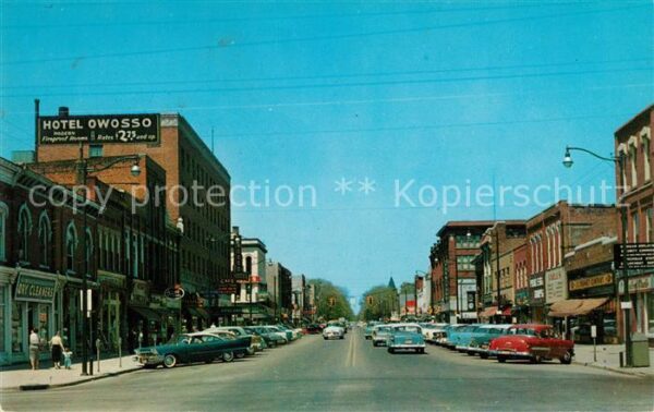 Owosso Washington Street in the downtown secti