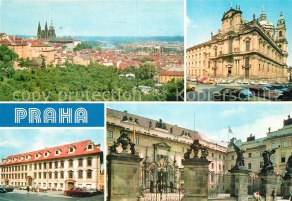 Praha Prahy Prague Panorama Schloss Parlament
