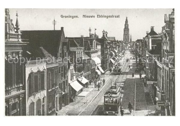 Groningen Nieuwe Ebbingestraat Strassenbahn Repro
