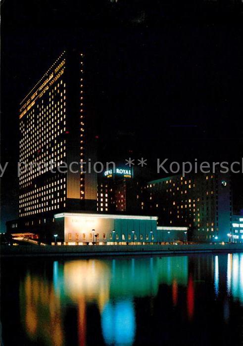 Osaka Royal Hotel at night