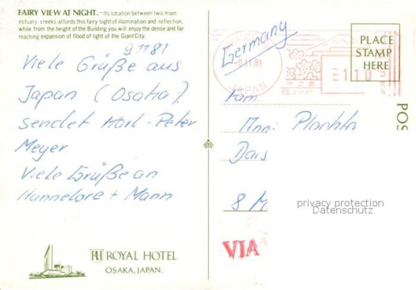 Osaka Royal Hotel at night – Bild 2
