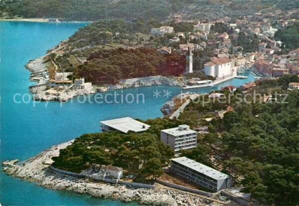 Veli Losinj Kroatien Bucht Hafen Hotels am Meer Fliegeraufna