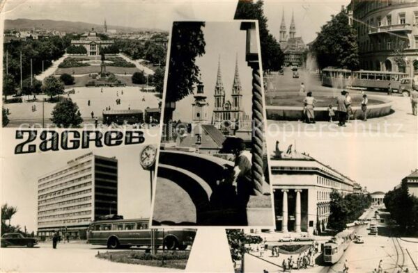 Zagreb Teilansichten Bahnof Kirche
