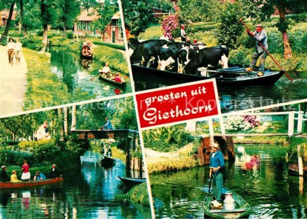 Giethoorn Bootspartien Rindertransport im Boot