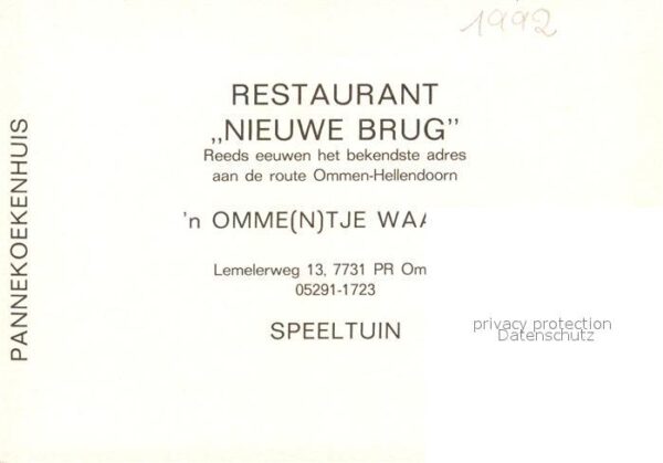 Ommen Overijssel Cafe Restaurant Nieuwe Brug Gastraum – Bild 2