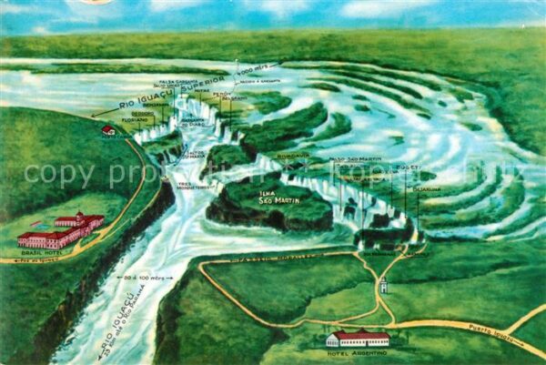 Cataratas Mapa Geral Das