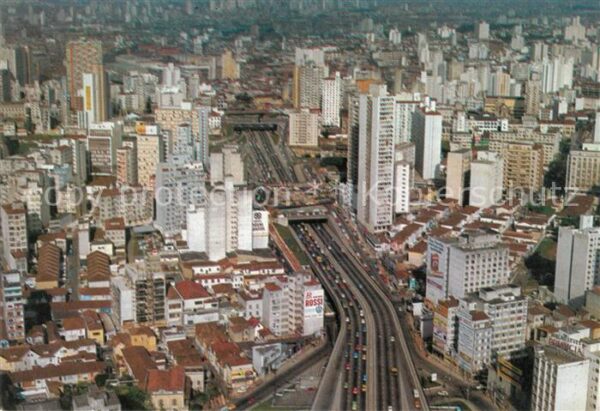 São Paulo Vista aerea Elevado Costa e Silva
