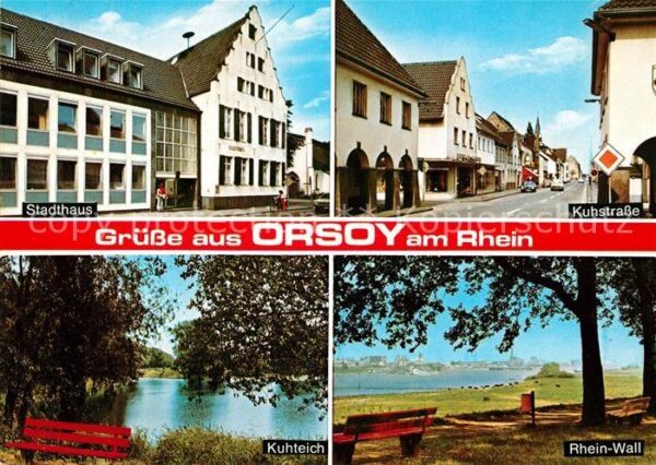 Orsoy Rhein Stadthaus Kuhstrasse Rheinwall Kuhteich