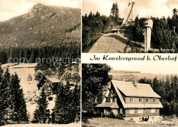Oberhof Thueringen Hoher Stein Schanze am Rennsteig Waldha