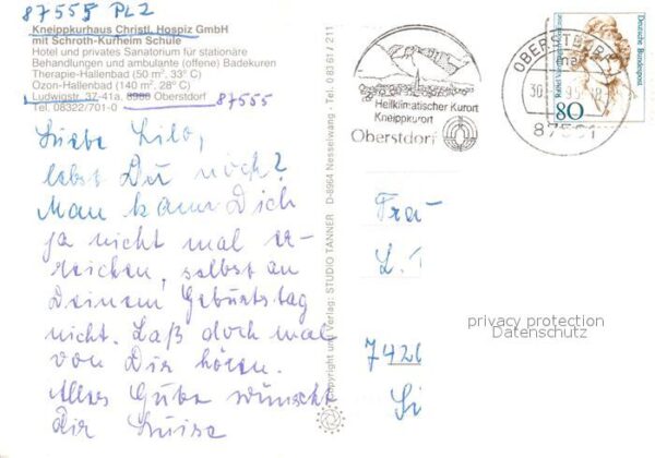 Oberstdorf Christliches Hospiz Kneippkurhaus Winte – Bild 2