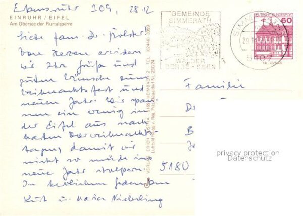 Einruhr Obersee der Rurtalsperre Fliegeraufnahm – Bild 2