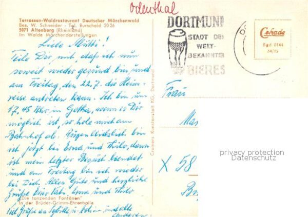 Altenberg Rheinland Terrassen Waldrestaurant Deutscher Märc – Bild 2
