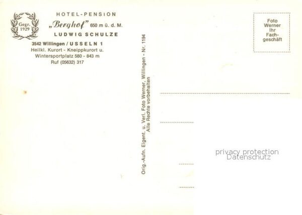 Usseln Hotel Pension Berghof Teich – Bild 2