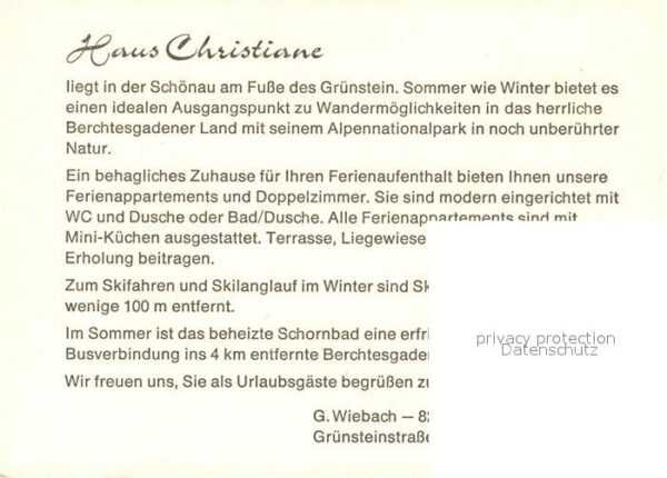 Schoenau Koenigssee Haus Christiane am Fusse des Grünstein – Bild 2
