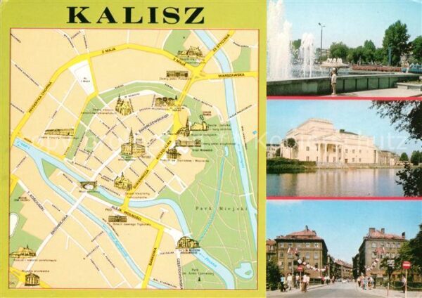 Kalisz Stadtplan Platz Gebäude Strassenpartie