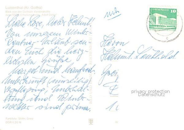 Luisenthal Blick von der Gothaer Vereinshütte FDGB – Bild 2