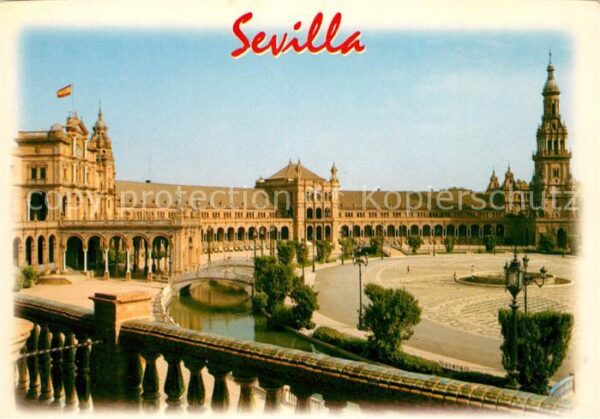 Sevilla Andalucia Plaza de Espana Vista parcial