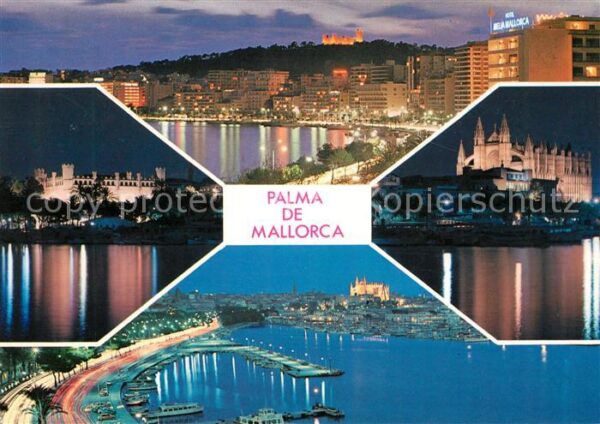 Palma de Mallorca Teilansichten Schloss Hafen Kirche