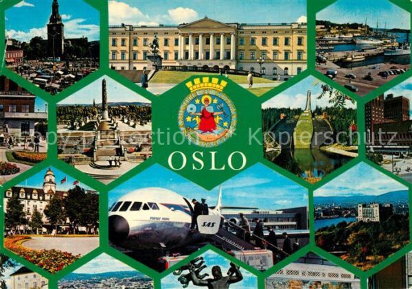 Oslo Norwegen Orts und Teilansichten Kirchen Hafen Sc