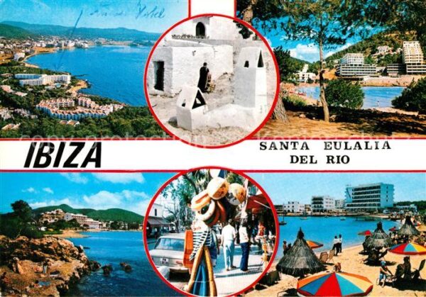 Santa Eulalia del Rio Strand Teilansichten
