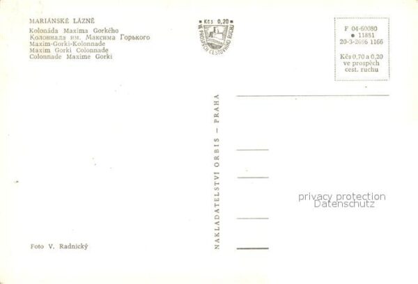 Marianske Lazne Maxim Gorki Kolonnade – Bild 2