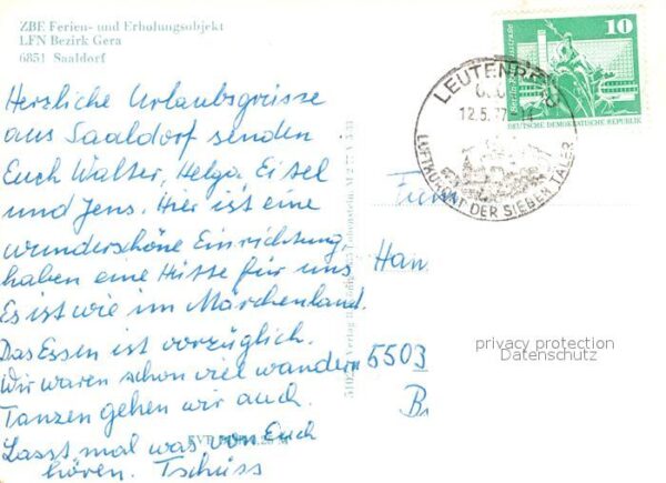Saaldorf Bad Lobenstein ZBE Ferien- Erholungsobjekt LFN Bezirk – Bild 2