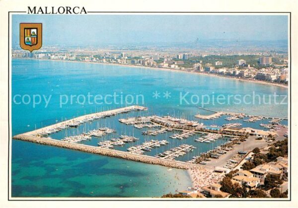 Arenal Mallorca Fliegeraufnahme Hafen