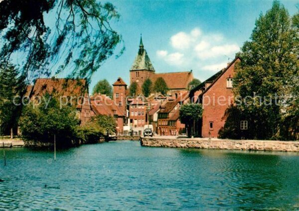 Moelln Lauenburg Mühlenteich St. Nicolai Kirche