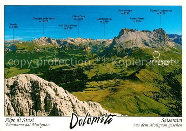 Alpe di Siusi Sassolungo Punta Grohmann