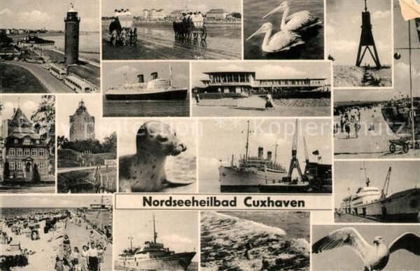 Cuxhaven Nordseebad Leuchttürme Hafen Strand Seelöwen