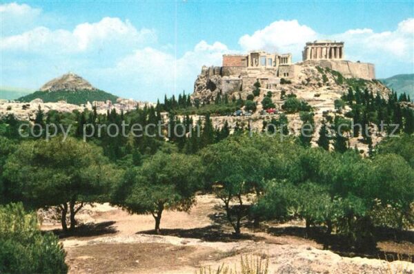 Athenes Athen Acropolis und Licabetta