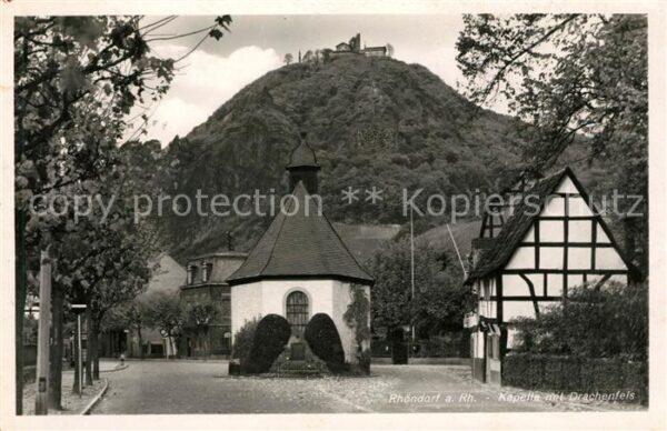Rhoendorf Kapelle mit Drachenfels