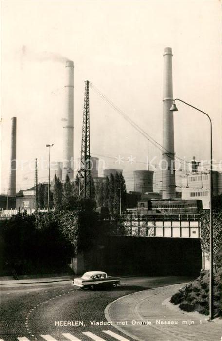 Heerlen Viaduct met Oranje Nassau mijn