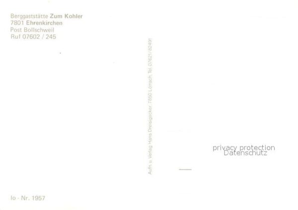 Ehrenkirchen Berggaststätte Zum Kohler – Bild 2