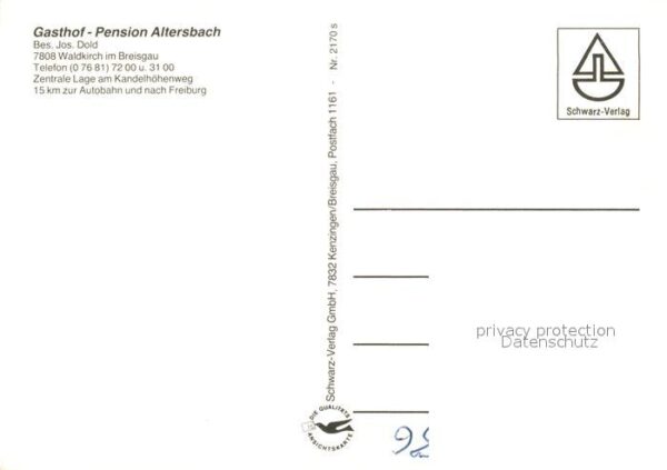 Waldkirch Breisgau Gasthaus Pension Altersbach – Bild 2